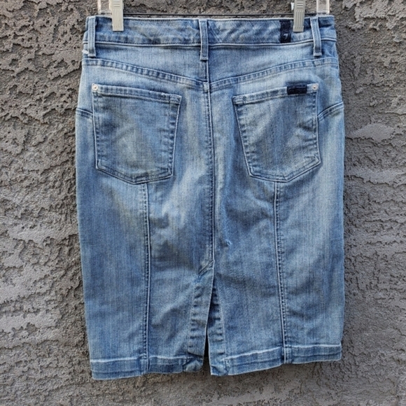 For All Mankind  Denim Pencil SKIRT - Picture 3 of 7